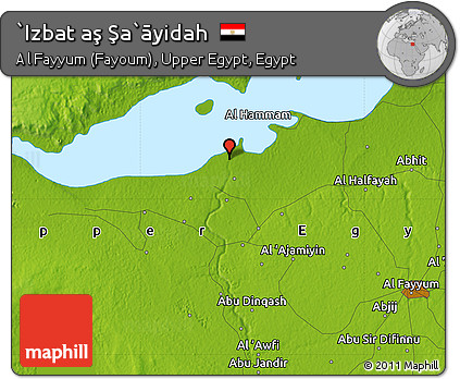 Physical Map of `Izbat Aş Şa`āyidah