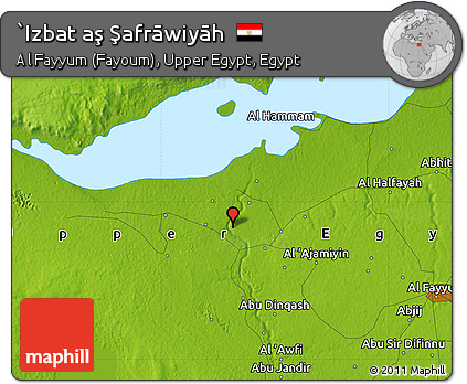 Physical Map of `Izbat Aş Şafrāwiyāh