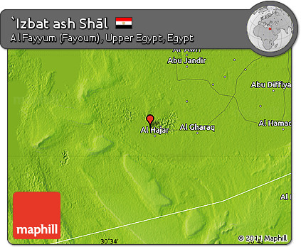 Physical Map of `Izbat Ash Shāl
