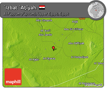 Physical Map of `Izbat `Aţīyah
