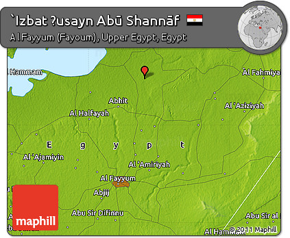 Physical Map of `Izbat Ḩusayn Abū Shannāf