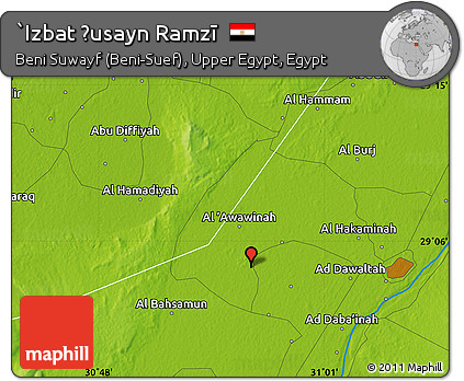 Physical Map of `Izbat Ḩusayn Ramzī