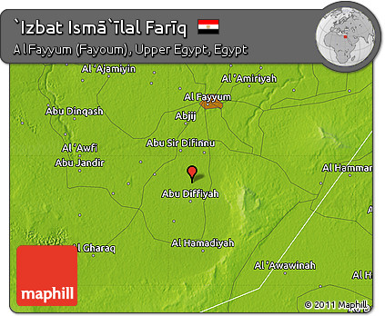 Physical Map of `Izbat Ismā`īlal Farīq