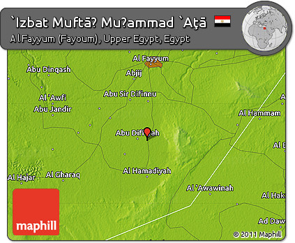 Physical Map of `Izbat Muftāḩ Muḩammad `Aţā