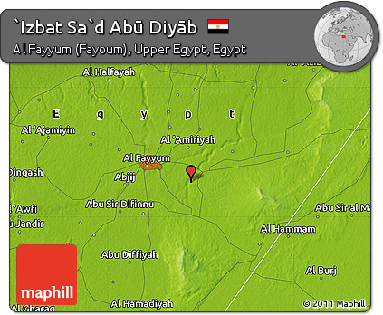 Physical Map of `Izbat Sa`d Abū Diyāb