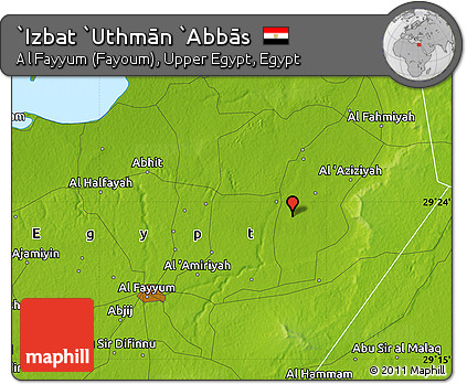 Physical Map of `Izbat `Uthmān `Abbās