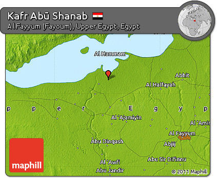 Physical Map of Kafr Abū Shanab