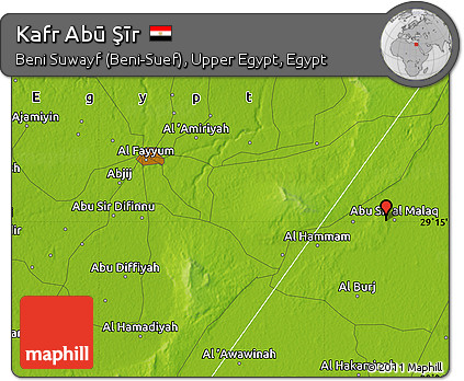 Physical Map of Kafr Abū Şīr