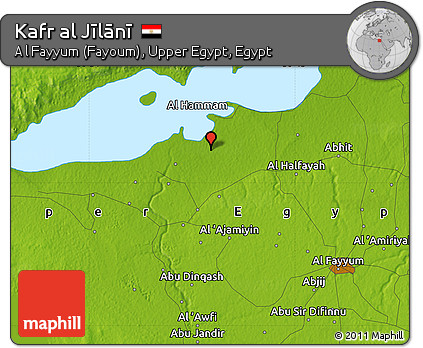 Physical Map of Kafr Al Jīlānī