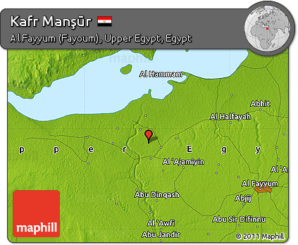 Physical Map of Kafr Manşūr