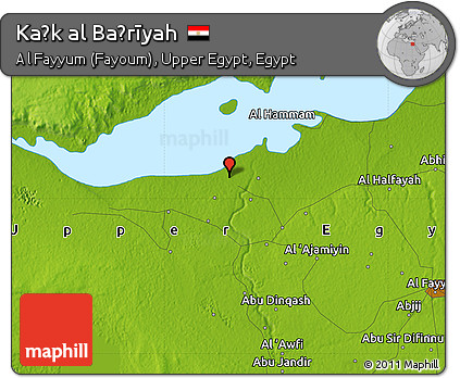 Physical Map of Kaḩk Al Baḩrīyah