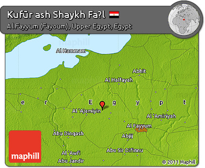 Physical Map of Kufūr Ash Shaykh Faḑl