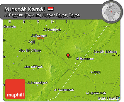Physical Map of Minshāt Kamāl