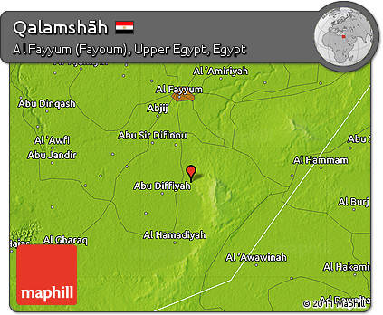Physical Map of Qalamshāh