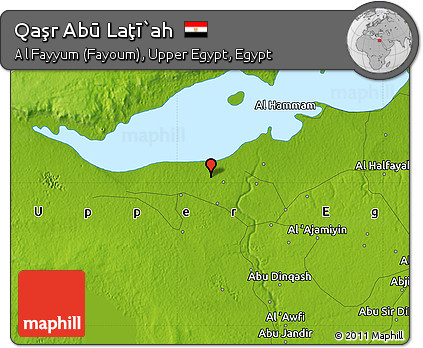 Physical Map of Qaşr Abū Laţī`ah