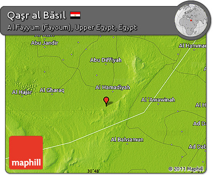 Physical Map of Qaşr Al Bāsil