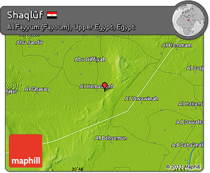 Physical Map of Shaqlūf