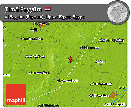 Physical Map of Ţimā Fayyūm