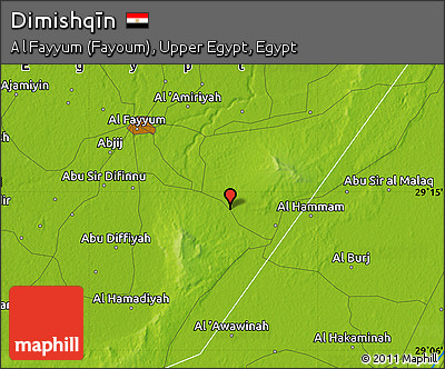 Physical Map of Dimishqīn