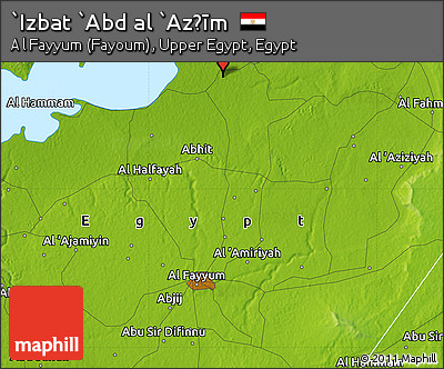 Physical Map of `Izbat `Abd Al `Az̧īm
