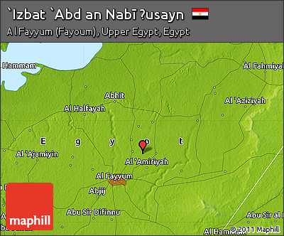 Physical Map of `Izbat `Abd An Nabī Ḩusayn