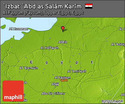 Physical Map of `Izbat `Abd As Salām Karīm