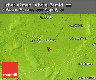 Physical Map of `Izbat Aḩmad `Abd Al Ḩamīd