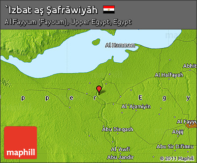 Physical Map of `Izbat Aş Şafrāwiyāh