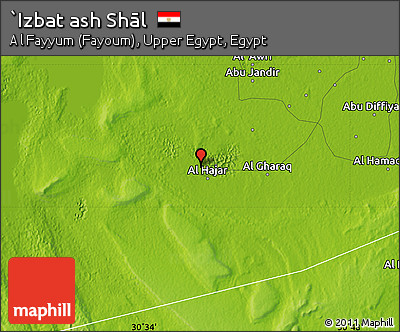 Physical Map of `Izbat Ash Shāl