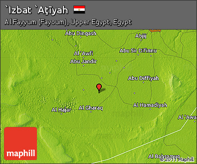 Physical Map of `Izbat `Aţīyah