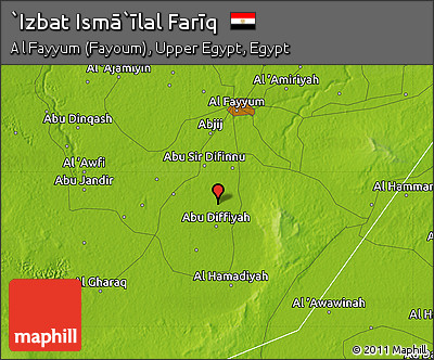 Physical Map of `Izbat Ismā`īlal Farīq