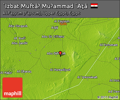 Physical Map of `Izbat Muftāḩ Muḩammad `Aţā