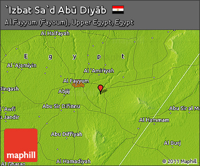 Physical Map of `Izbat Sa`d Abū Diyāb