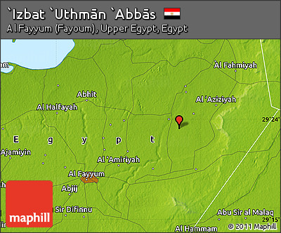 Physical Map of `Izbat `Uthmān `Abbās