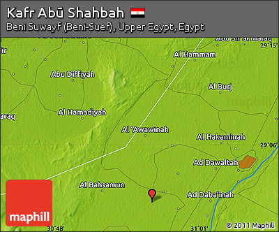 Physical Map of Kafr Abū Shahbah