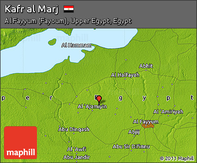 Physical Map of Kafr Al Marj