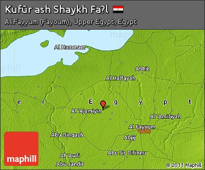 Physical Map of Kufūr Ash Shaykh Faḑl