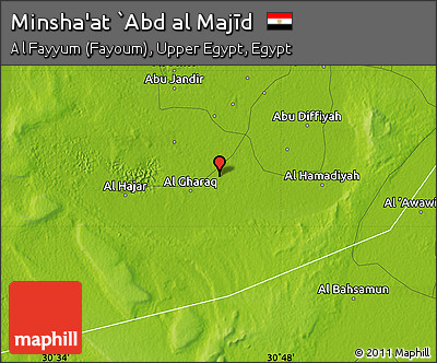 Physical Map of Minsha'at `Abd Al Majīd