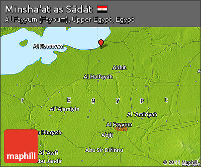 Physical Map of Minsha'at As Sādāt
