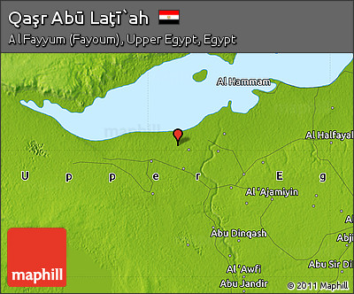 Physical Map of Qaşr Abū Laţī`ah