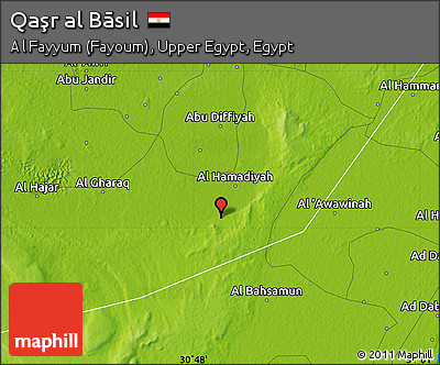 Physical Map of Qaşr Al Bāsil