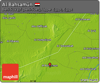 Physical Map of Al Bahsamūn