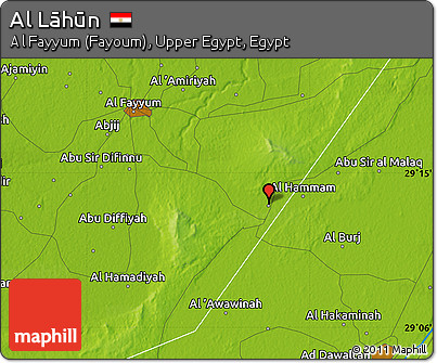 Physical Map of Al Lāhūn