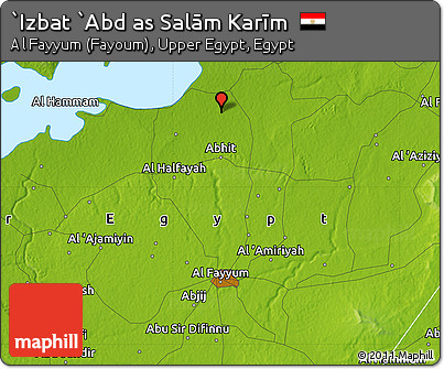 Physical Map of `Izbat `Abd As Salām Karīm
