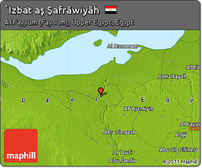 Physical Map of `Izbat Aş Şafrāwiyāh