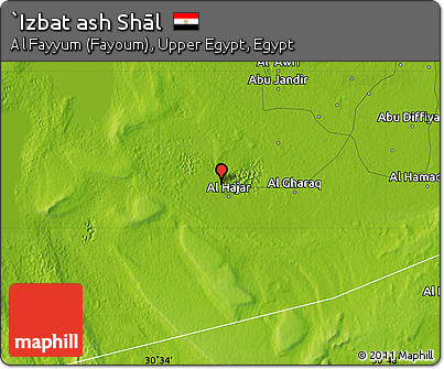 Physical Map of `Izbat Ash Shāl