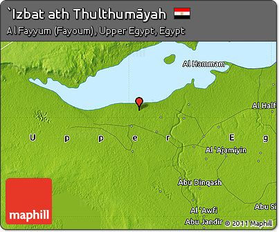 Physical Map of `Izbat Ath Thulthumāyah