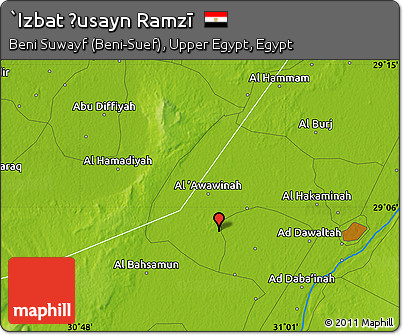 Physical Map of `Izbat Ḩusayn Ramzī