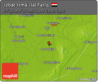Physical Map of `Izbat Ismā`īlal Farīq
