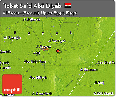 Physical Map of `Izbat Sa`d Abū Diyāb